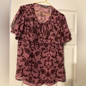 Sheer Apt 9 size medium mauve blouse with a matching shell